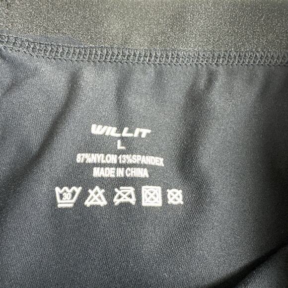 Willit Women's Black Tennis Golf Shorts Size L Stretch Pockets Athletic Fit - Picture 4 of 8